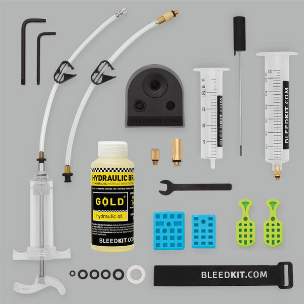 BleedKit - Bleed kit WORKSHOP MASTER GOLD (for Tektro/TRP and Shimano hyd. brakes) with adapter for Shimano drop bar hydraulic BK-99033 Premium product Made in Slovenia