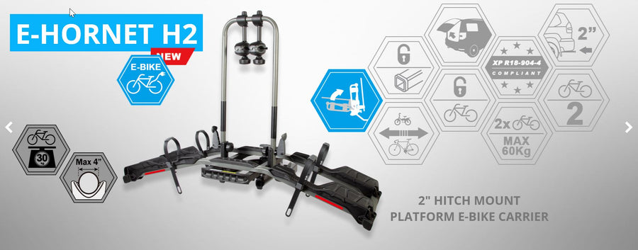 E-Hornet H2 (Hitch) 2 Bike Platform Rack