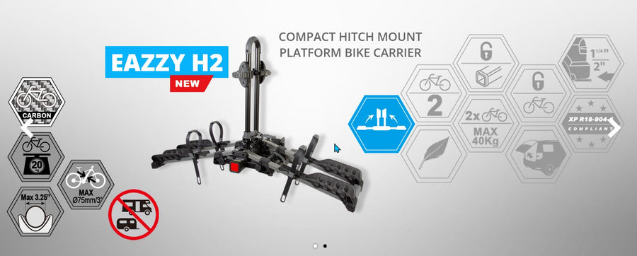 Eazzy H2 (Hitch) 2 Bike Platform Rack