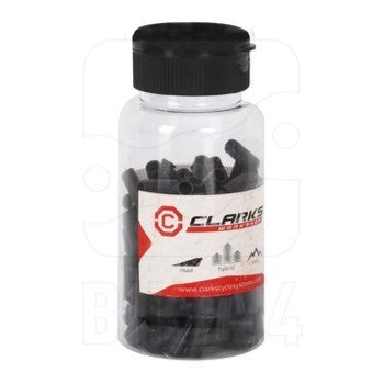 Gear Ferrules. Nylon 4mm with little brass insert, , sealed, dispenser pot of 50, Black