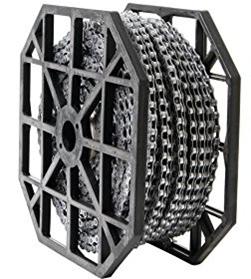 CHAIN ROLL - 10 Speed - CLARKS - 150m length on reel (11,811 Links) - SILVER - E-Bike - High tensile strength (860kgf-min) - Connect Links NOT Included