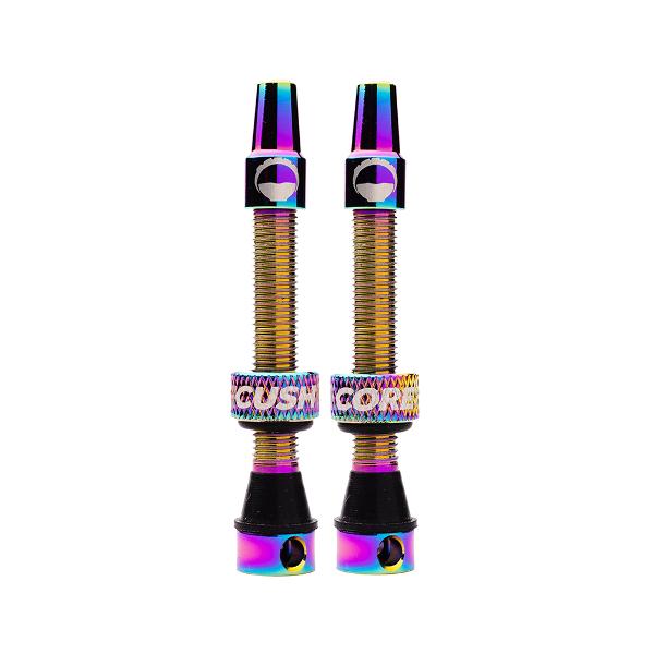 CushCore Tubeless Valves (pair) Oil Slick - 44mm