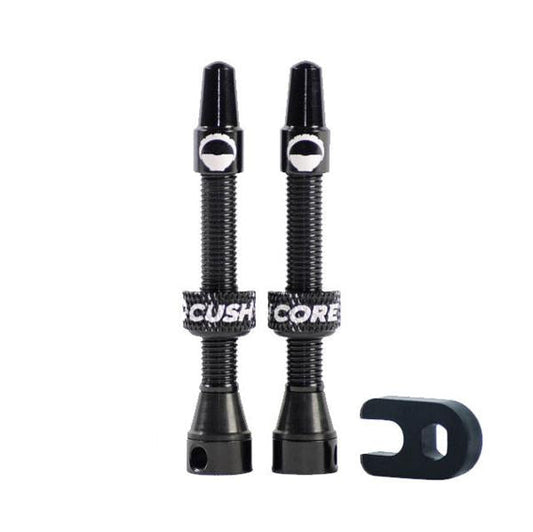 CushCore Tubeless Valves (pair) Black - 55mm