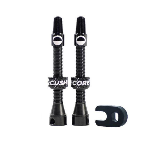 CushCore Tubeless Valves (pair) Black - 55mm