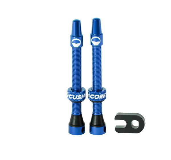 CushCore Tubeless Valves (pair) Blue - 55mm