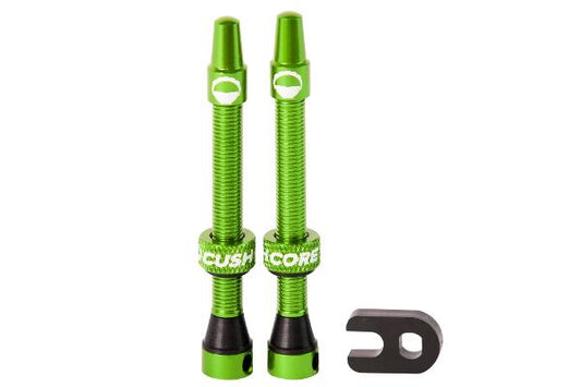 CushCore Tubeless Valves (pair) Green - 66mm