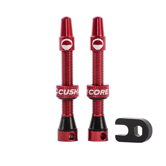 CushCore Tubeless Valves (pair) Red - 44mm