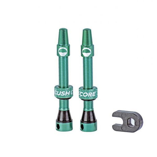 CushCore Tubeless Valves (pair) Turquoise - 44mm
