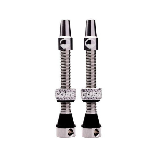 CushCore Tubeless Valves (pair) Silver - 44mm
