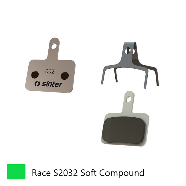 BRAKE DISC PADS - MTB & ROAD premium RACE pads (extra bite), GREEN, Shimano B type/Tektro/TRP Deore BR-M575/BR-M525/BR-M515/BR-T615/LX BR-T675 etc  Quality Sinter product Made in Slovenia