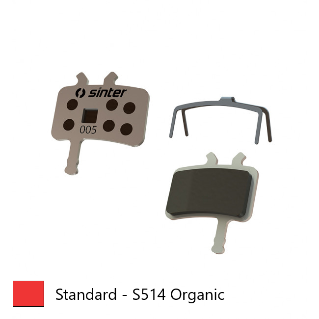 BRAKE DISC PADS - MTB standard premium pads, RED,  