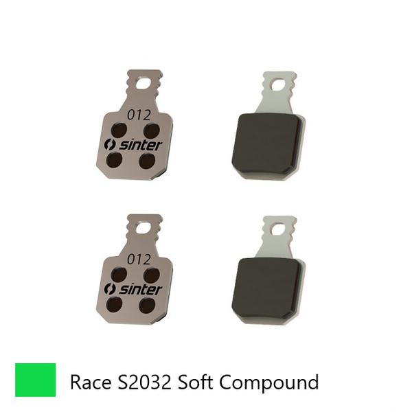 BRAKE DISC PADS - MTB, RACE pads (Extra Bite), GREEN,  Magura | MT5, M 5e, MT5eStop, MT7, MT TRAIL(FW) - Quality Sinter product Made in Slovenia
