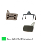 BRAKE DISC PADS - ROAD & MTB RACE pads (Extra Bite), GREEN, Sram Red, Rival, Level Ultimate, Apex, Force, S-700. - Quality Sinter product Made in Slovenia
