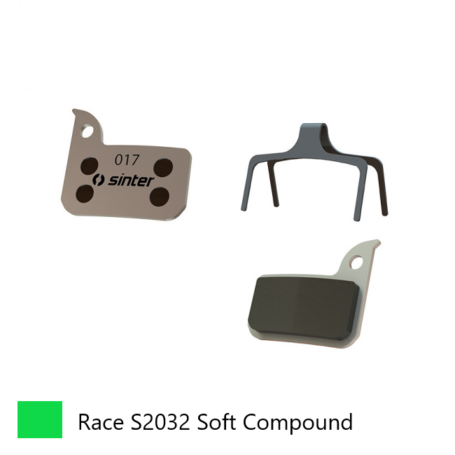 BRAKE DISC PADS - ROAD & MTB RACE pads (Extra Bite), GREEN, Sram Red, Rival, Level Ultimate, Apex, Force, S-700. - Quality Sinter product Made in Slovenia