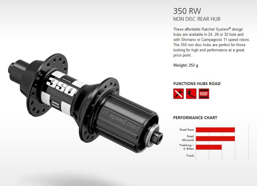 DT350 NonDisc 5/130 28H ShimanoHG11S Road QR