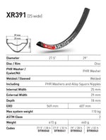 DT RIM XR391 29 28H (25 wide)*