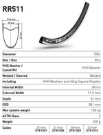 DT RIM RR511 24h black 700c*