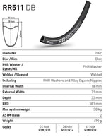 DT RIM RR511 DB 24h black 700c*