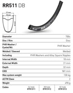 DT RIM RR511 DB 28h black 700c*
