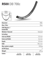 DT RIM R500 DB 32h black 700c/29