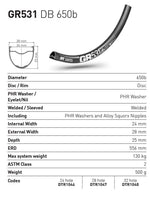 DT RIM GR531 650b DB 24h black (24 wide)*