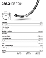 DT RIM G540 DB 28h black 700c/29
