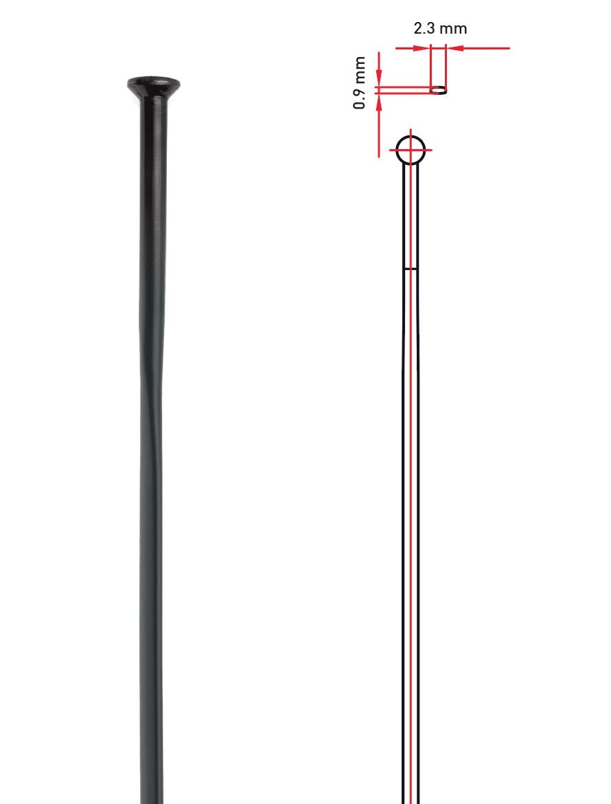 DT spoke AeroComp 2.0 SP Black PQ - 20
