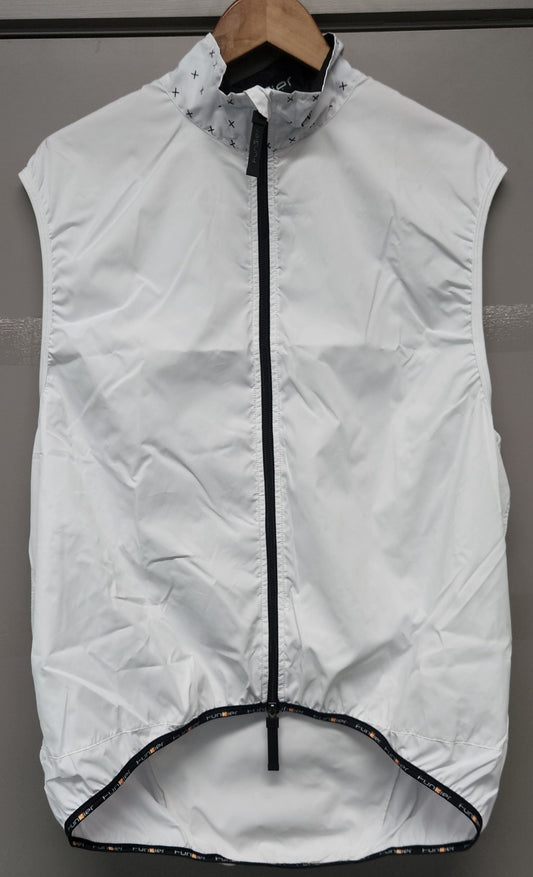 WHITE PRO WIND VEST  --  FUNKIER Pinarello, 100% Polyester, Mens  -  MEDIUM