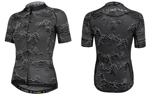 BLACK PRO JERSEY  --  Ladies Race Fit, FUNKIER Pro Rossini -- Womens LARGE