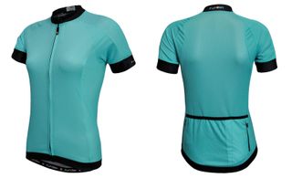 MINT JERSEY  -  Funkier Parma, Short Sleeve, Full Zip, Mint Colour Womens LARGE
