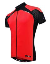 RED KIDS JERSEY  -  FUNKIER Firenze Short Sleeve Jersey, Full Zip, RED, Size 14