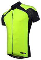 YELLOW KIDS JERSEY  -  FUNKIER Firenze Short Sleeve Jersey, Full Zip, YELLOW, Size 10
