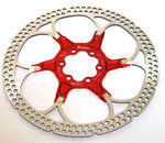 DISC ROTOR - FORMULA, Light weight high performance 2 piece floating rotor, ALLOY/STAINLESS STEEL 180mm, RED