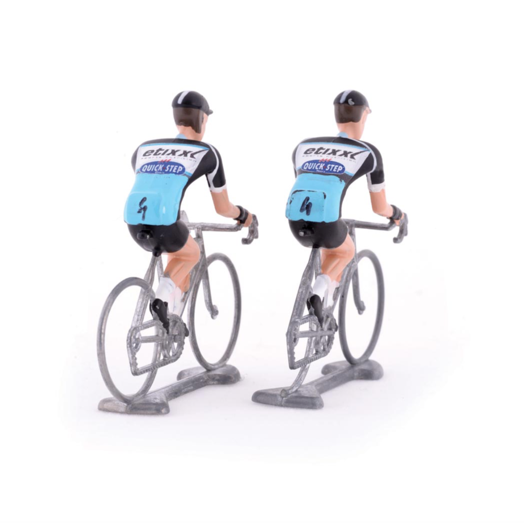 FLANDRIENS Models, 2 x Hand painted Metal Cyclists, Quickstep