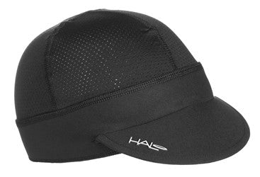 HALO CYCLING CAP  -  Additional Sun Protection, "Halo Sweat Seal, channels sweat away" - BLACK