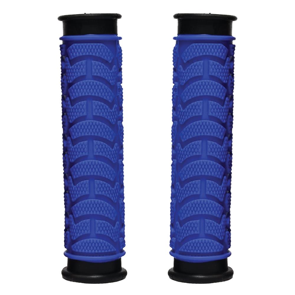 GRIPS - Dual Density MTB Grips, Clossed End. 130mm BLUE  - Oxford Product