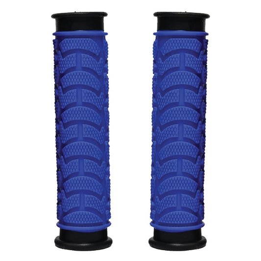 GRIPS - Dual Density MTB Grips, Clossed End. 130mm BLUE  - Oxford Product