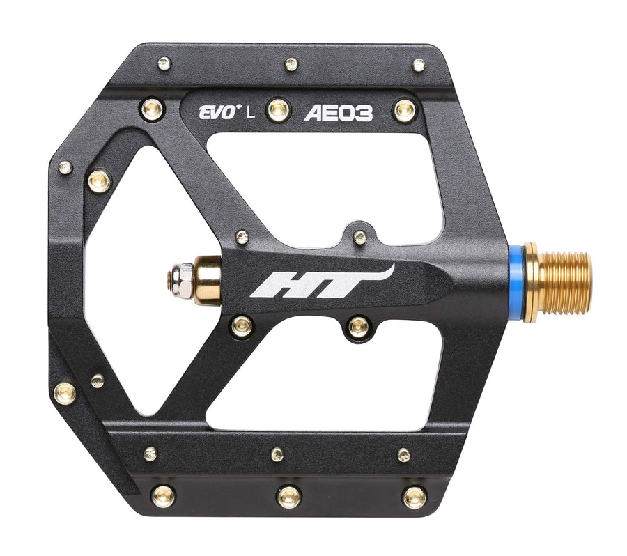 HT AE03T Pedals (Alloy / CNC Ti - 80kg rider max) - Black
