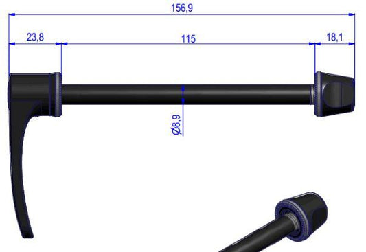 RWS Alu thru bolt 100mm/#9mm