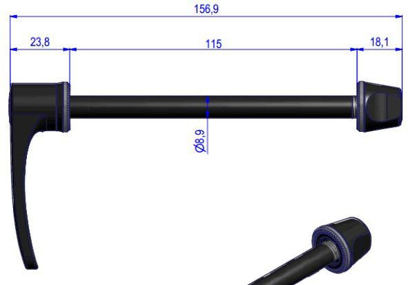 RWS Alu thru bolt 100mm/#9mm