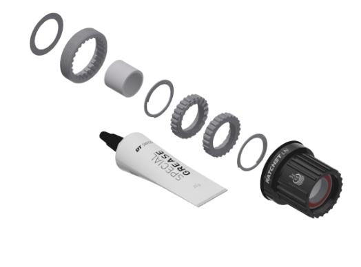 DT upgrade Kit 3-Pawl to Ratchet LN Microspline alloy