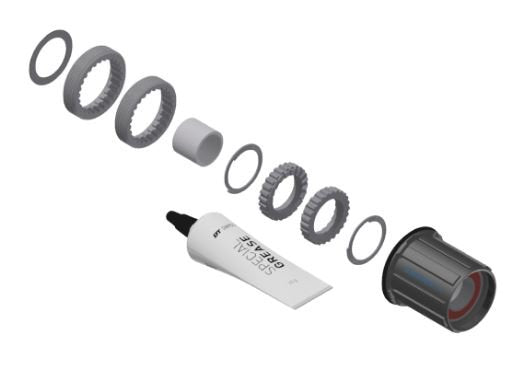 DT upgrade Kit 3-Pawl to Ratchet LN Shimano HG steel