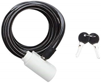 Lock, Cable, 12mm x 1850mm, key lock,  LUMA No1 lock brand in Spain( No Mounting Bracket)