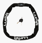 LUMA LOCK - Alpha 6 Plus Chain, 6mm Thick by 950mm Long with Key Lock, Black with White Writing, LUMA No1 lock brand in Spain