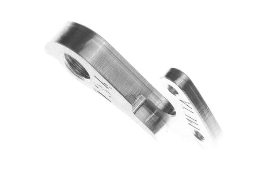 META CNC DERAILLEUR HANGER  - Model 134, Material 6061 T651 Aviation Aluminium, CNC Machined, Silver, FOCUS