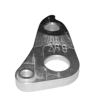 META CNC DERAILLEUR HANGER  - Model 268, Material 6061 T651 Aviation Aluminium, CNC Machined, Silver