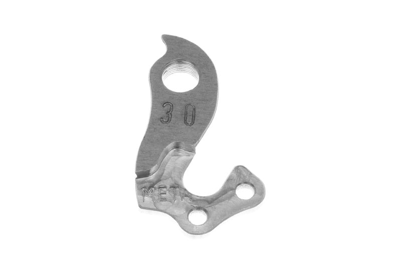 META CNC DERAILLEUR HANGER  - Model 30, Material 6061 T651 Aviation Aluminium, CNC Machined, Silver, Bianchi, Canyon, Kona , etc