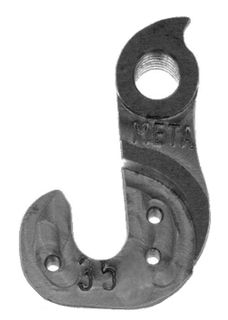 META CNC DERAILLEUR HANGER  - BLACK, Model 35, Material 6061 T651 Aviation Aluminium, CNC Machined,  compatible MERIDA carbon matts hardy, UMF, CENTURION