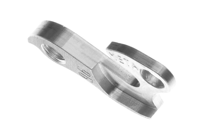 META CNC DERAILLEUR HANGER  - Model 96, Material 6061 T651 Aviation Aluminium, CNC Machined, Silver, Felt QX