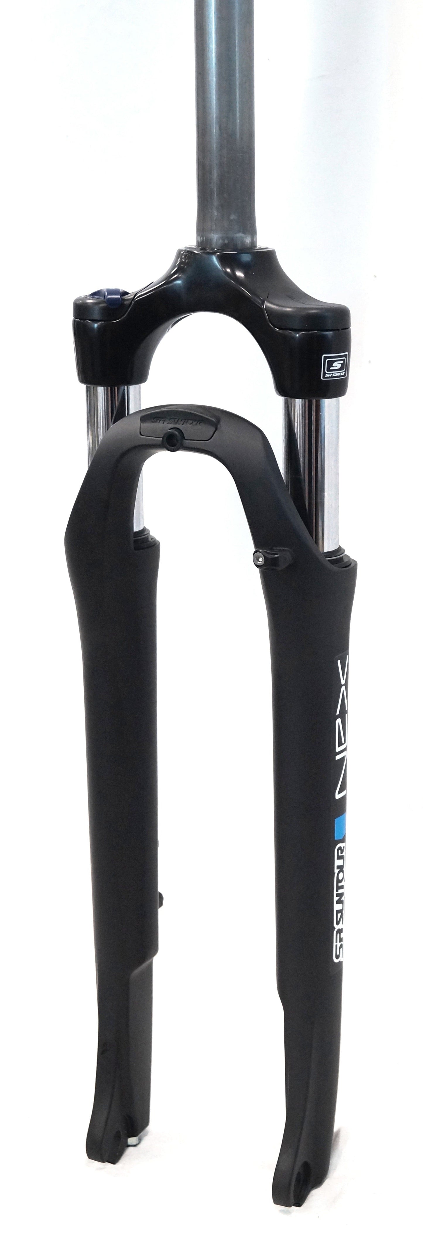 SR Suntour Suspension Fork 700C,  NEX, travel 63mm, 9mm dropouts,  HLO, preload adjust  DISC, 1 1/8" steerer, BLACK 255mm steerer